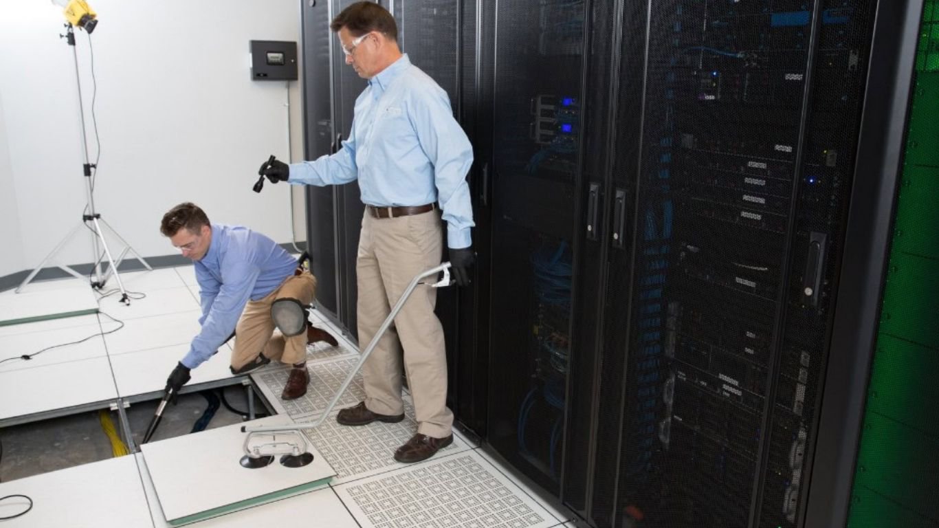 access flooring airflow inspection in data center